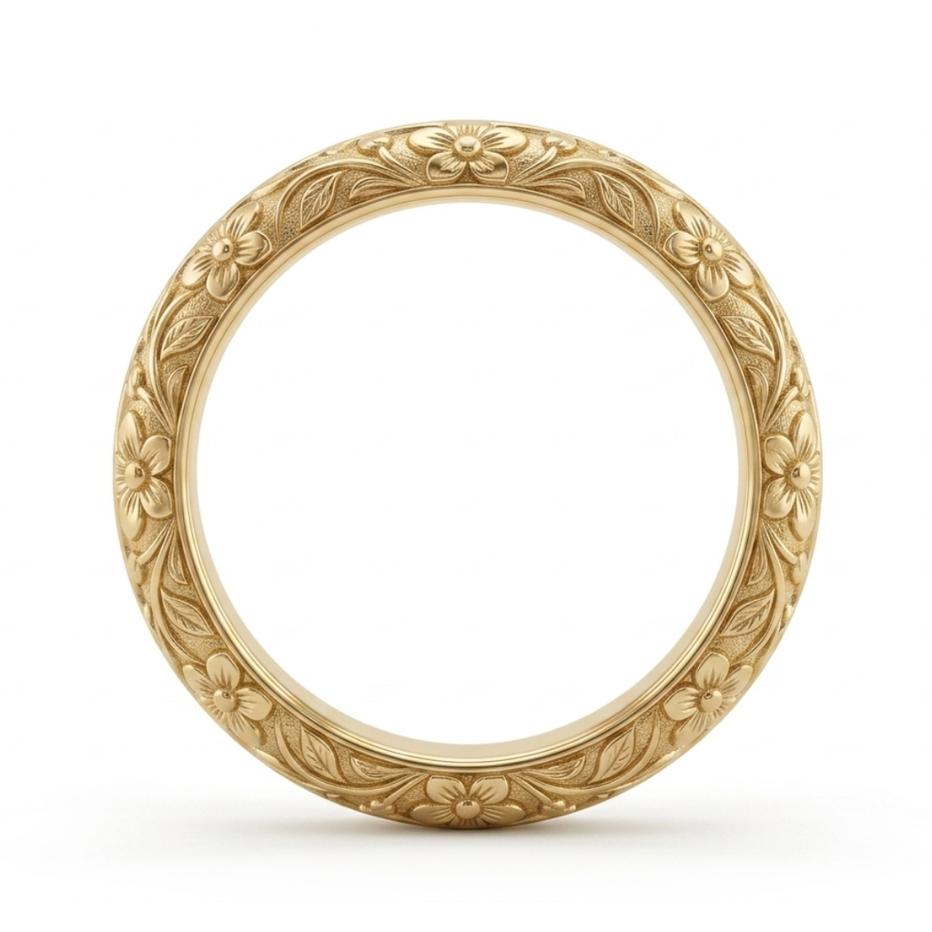 14K Gold Filled Floral Wreath